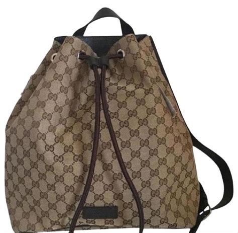 tan gucci looking backpack